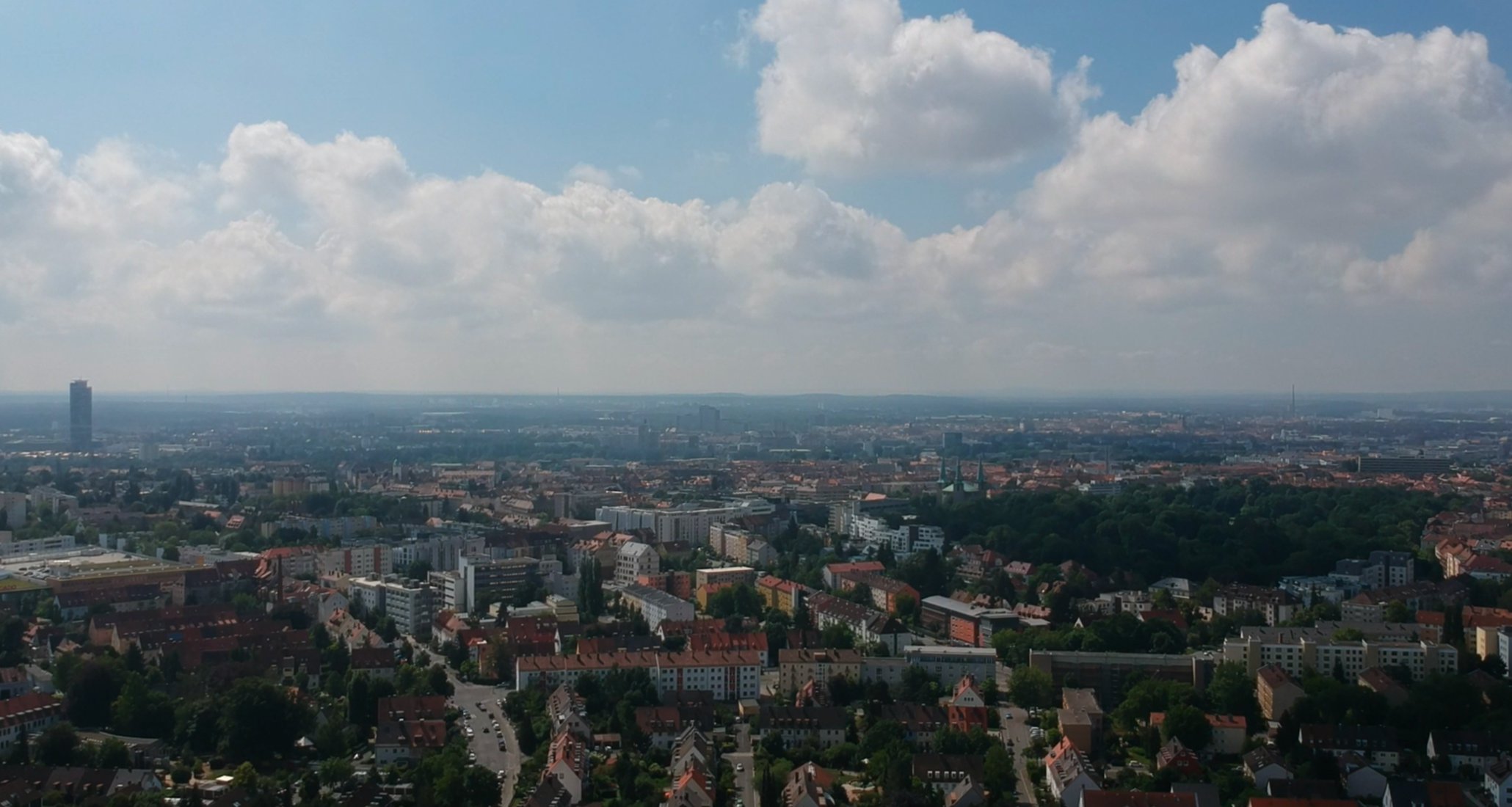 Aerial photograph of Nuremberg